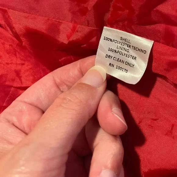 Cynthia Rowley Women’s Small Red Pleated Hidden Button Down‎ Pleated Jacket - Picture 5 of 5